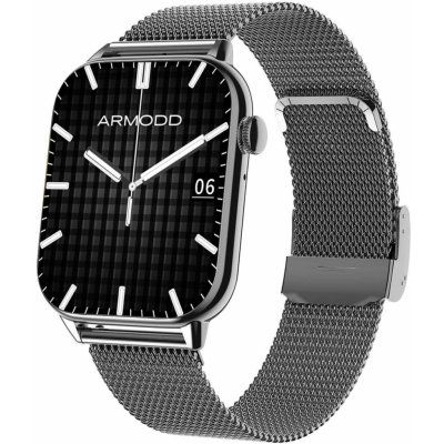 Chytré hodinky ARMODD Prime čierna, kovový + silikónový remienok (9106)