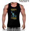 Pánske tielko RANGER® - motív Rybárčenie 11 3XL Modrá