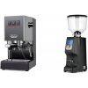 Gaggia New Classic E24, grey + Eureka Atom Specialty 65, black