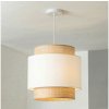 Brilagi - Závesný luster CERIA na lanku 1xE27/40W/230V pr. 40 cm béžová/biela EG300171+EG781086 + záruka 3 roky zadarmo