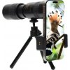Monokulár s premenlivým zväčšením (zoom) 10-300 x 40 mm, s mini statívom a držiakom na telefón