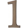 Číslo domové 0 - 9, 190 mm, farba: zlato - hnedá, hliník Farba: zlato - hnedá, Číslo: 1