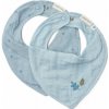 Little Dutch Podbradník bandana 2 ks Pure Denim Blue