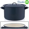 Metalac Smaltovaný hrniec 10 L s pokrievkou 28 cm dekor FINSKA (Smaltovaný hrniec 10L FINSKA)