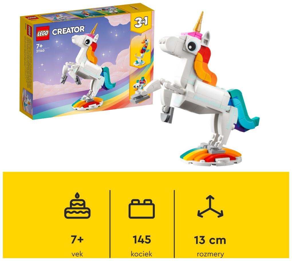 LEGO® Creator 31140 Kúzelný jednorožec od 6,69 € - Heureka.sk