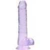 Shots REALROCK Realistic Dildo with Balls Purple 19 cm