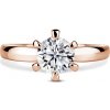 Florence | Zásnubný prsteň so stredovým diamantom 0.900ct, ružové zlato 57