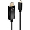 LINDY USB-C® prepojovací kábel USB-C ® zástrčka, Zástrčka HDMI-A 2.00 m čierna 43292 4K UHD HDMI kábel; 43292