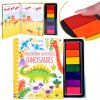 kreatívna otláčacia knižka dinosaury, 64 strán, 7 farieb