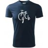 Cycle bicykel - Pánske tričko Fantasy športové - L ( Tmavomodrá (takmer čierna) )