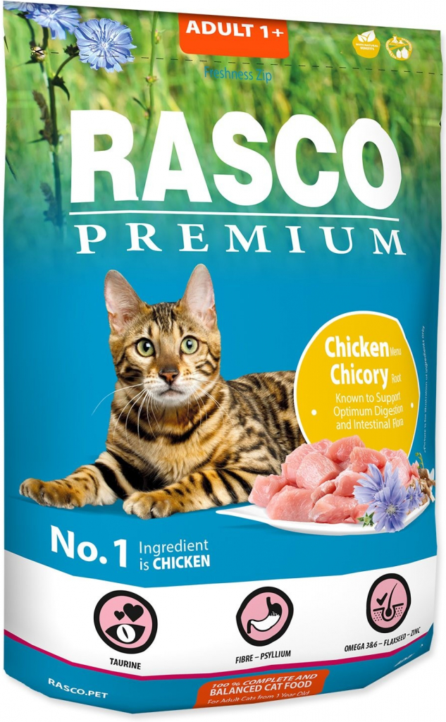 Rasco Premium Cat Kibbles Adult Chicken Chicori Root 7,5 kg