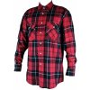 Engelbert Straus Flanelová košeľa / červená (Bavlnená pracovná košeľa)