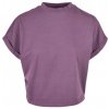 Ladies Short Pigment Dye Cut On Sleeve Tee - duskviolet 4XL