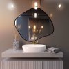 Baltica Design Tiny Borderbright Stain III zrkadlo 80x70 cm s osvetlením čierna 5904107902449