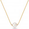 iZlato Forever Jemný perlový náhrdelník žlté zlato IZ12165