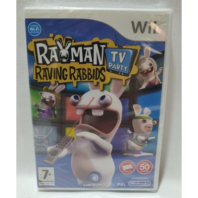 WIIS RAYMAN RAVING RABBIDS TV PARTY Nintendo Wii BALENIE: PREBAĽOVANÉ