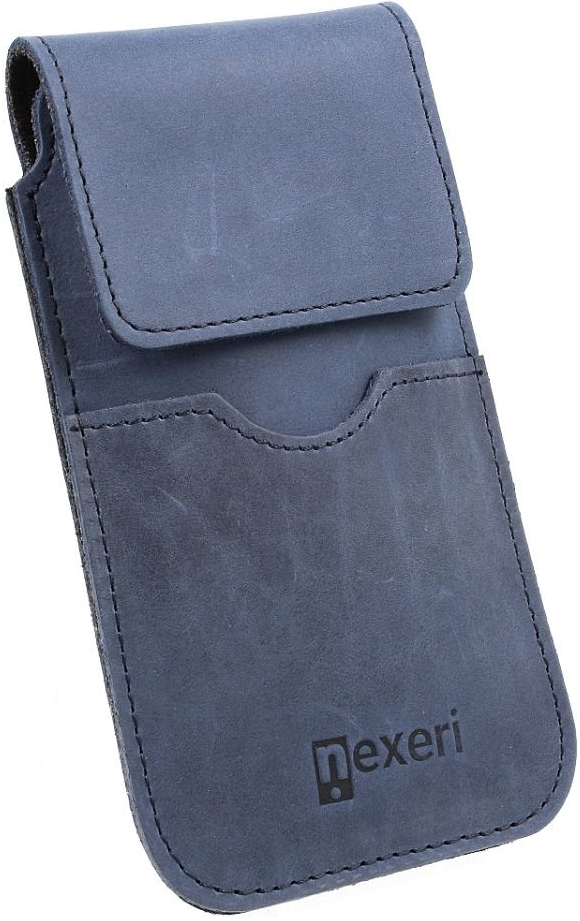 Púzdro Nexeri Flap Leather, modré koža, iPhone 6, 7, 8, SE 2020, SE 2022