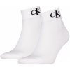 CALVIN KLEIN - 2PACK CK jeans monogram biele quarter ponožky - limitovaná edícia-43-46