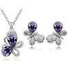 Austrian Crystal SW set Butterfly Dark Violet