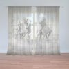 Sablio Záclony Biele kone: 2ks 150x250cm