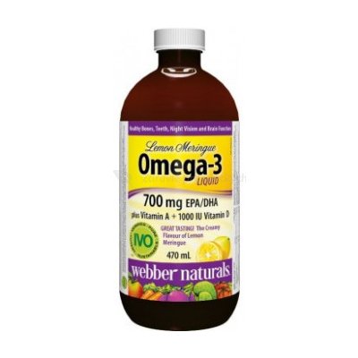 Webber Naturals Omega3 + Vitamín A a D s príchuťou citróna tekutý pre  zdravý organizmus 470 ml od 24,67 € - Heureka.sk