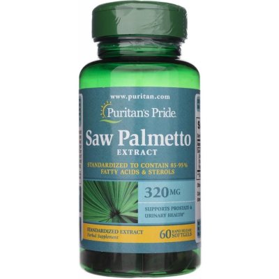 Puritan's Pride Saw Palmetto Standardized Extract 320 mg 60 mäkkých gélov