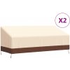 vidaXL Obaly na 3-miestne lavice 2 ks 204x86x48/73 cm, 600D Oxford
