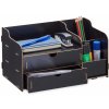 Organizér na stôl s úložnými priehradkami RD42745, čierna