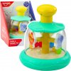 LEAN TOYS Kolotoč s otočnou kávou a loptičkami, zvieratkami, hrochom, levom, opicou, zelenou