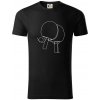 Rakety na stolný tenis jedným ťahom - Tričko z organickej bavlny - L ( Čierna )
