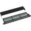 Datacom, 24x RJ45, priamy, CAT5E, STP, čierny, 1U 3101