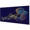 Sklenený obklad do kuchyne trumpet muž 100x50 cm