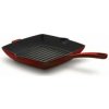 Korkmaz Grilovacia panvica liatinová červená 26 x 26 cm