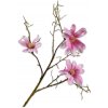 Silk-ka Magnolia – ružovo-biela dekoratívna vetvička, 71 cm