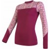 Dámske tričko dl.rukáv SENSOR MERINO IMPRESS lilla/pattern XL