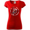 Krav maga maskáčový nápis - Dámske tričko Pure - 2XL ( Červená )