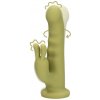 Loveline by Shots Ultra Soft Silicone Rotating Rabbit Vibrator - Spring Sage