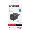 Swissten 20W cestovná nabíjačka UBS-A & USB-C - 22071110 - čierna