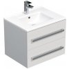 Kúpeľňová skrinka s umývadlom SAT Cube Way 60x53x46 cm biely lesk CUBE46602BIMOD