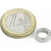 SOLLAU Neodymový magnet medzikružie D 10/7 mm, H 3 mm, N45, ponikelovaný, diametral magnetisiert