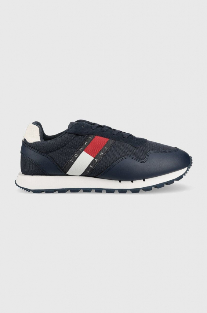 Tommy Jeans Retro Leather Tjm Ess tmavomodrá