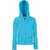 Fruit of the Loom Mikina Premium Lady-Fit Hooded Jacket s kapucí na zip, dámská COT16211816205-azure blue 2XL Modrá azurově