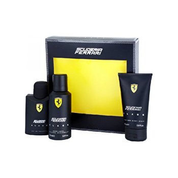 Ferrari Scuderia Ferrari Black pre mužov EDT 125 ml + deospray 150 ml + sprchový gél 150 ml darčeková sada