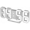 Home LTC 04 digitálny 3D LED budík, 80 mm vysoký biely displej