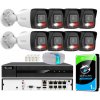 Hilook by Hikvision Sada na monitorovanie IP 4Mpx 8 kamier IPCAM-B4-30DL, Hybrid Light, Záznamník 8ch s PoE, MD 2.0 - HiLook od Hikvision