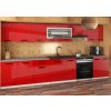 Kuchynská linka JULIA 320 cm červený lesk s pracovnou doskou