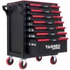 Dielenský vozík Tagred so 7 zásuvkami, červený, s centrálnym zámkom