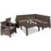 Súprava záhradného nábytku Corfu relax duo set hnedá