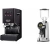 Gaggia New Classic E24 BC, black + Eureka Helios 75, chrome