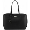 Kožená shopper taška TL Bag Tuscany Leather Farba: Čierna
